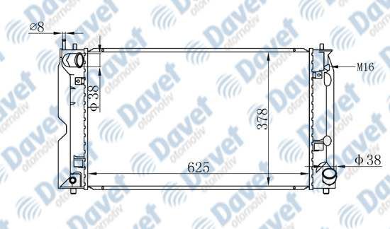 ORIS BTO381016 Motor Su Radyatoru Brazing Corolla 2.0 D4d 01-> 625×378x16 Manuel Sanzuman  ####